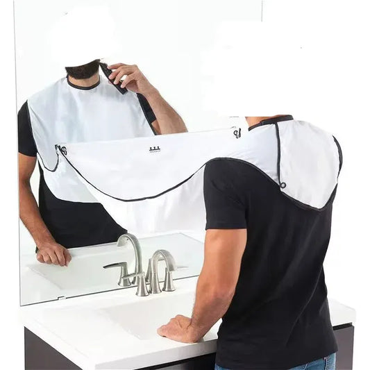 Color: Yellow - Male Shaving Apron Beard Catcher Cape Care Bib Face Shaved Hair Adult Bibs Shaver Cleaning Hairdresser for Man Clean Apron Gift