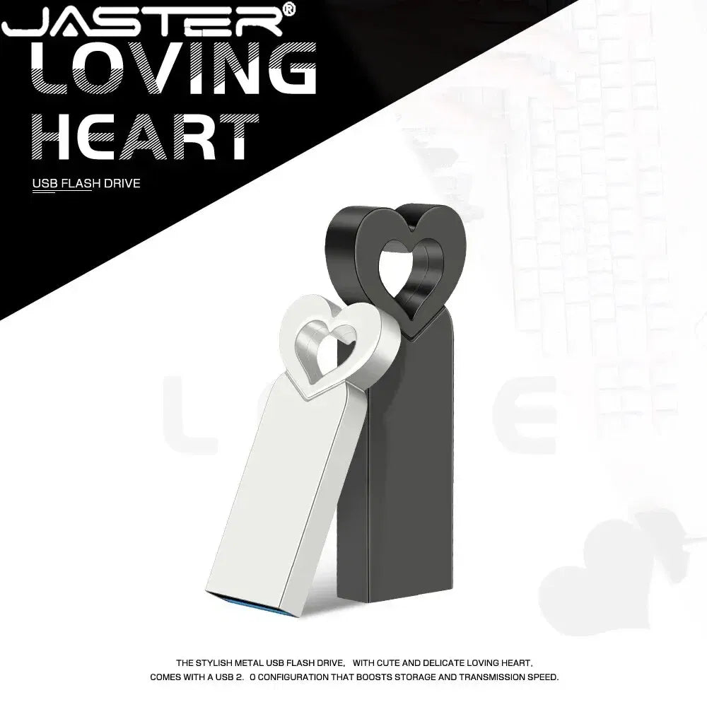 Capacity: 32GB, Color: Black - Mini Metal Heart Shaped USB Flash Drive 64GB Black Portable Pen Drive 32GB High Speed Memory Stick 16GB Waterproof USB Stick