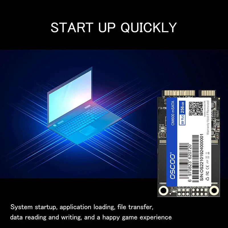 SSD Capacity: 128GB - mSATA SSD 128GB 256GB 512GB 1TB SATA Internal Solid State Hard Drive 6Gbps 3D NAND SSD For Desktop Laptop