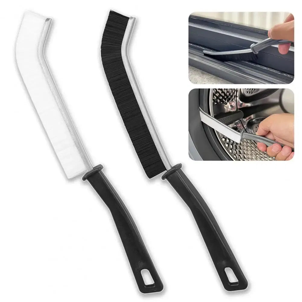 Color: Black - 2 Pcs Gap Cleaning Brushes Ergonomic Handle Stain Remover Narrow Durable Toilet Tile Grout Gap Brushes For Home Kitchen Bathroom