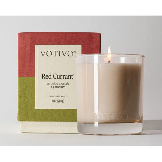Votivo Red Currant Tart Citrus, Cassis & Geranium Signature Candle 10 oz
