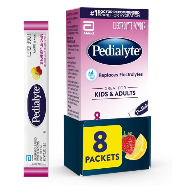 PEDIALYTE ELCTRLT SBRY LMNDE P 8 x 68GR Sports & Energy Drinks Pasteur Pharmacy