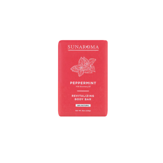 Sunaroma Peppermint Oil And Rosemary Body Bar Soap, 8 Oz Bar Soap Pasteur Pharmacy