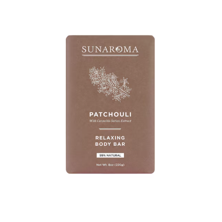 Sunaroma Patchouli Oil Relaxing Body Bar Soap - 8 Oz Bar Soap Pasteur Pharmacy