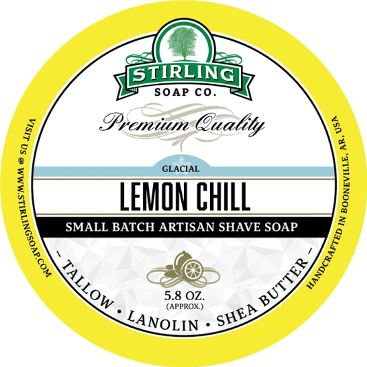 Stirling Soap Co. Glacial - Lemon Chill Shaving Collection Shaving Set Pasteur Pharmacy Shaving Soap 5.8oz