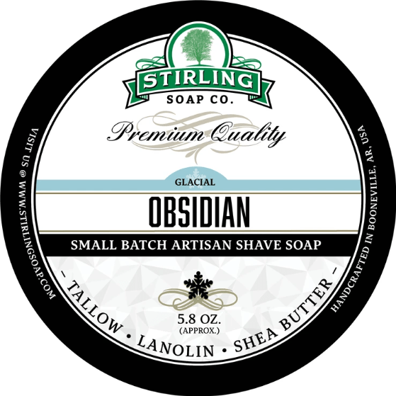 Stirling Soap Co. Glacial - Obsidian Shaving Collection Shaving Set Pasteur Pharmacy Shaving Soap 5.8oz