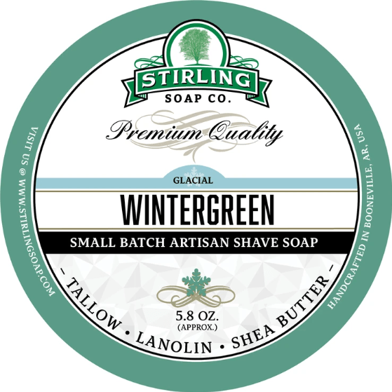 Stirling Soap Co. Glacial - Wintergreen Shaving Collection Shaving Set Pasteur Pharmacy Shaving Soap 5.8oz