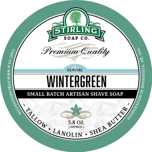 Stirling Soap Co. Glacial - Wintergreen Shaving Collection Shaving Set Pasteur Pharmacy Shaving Soap 5.8oz
