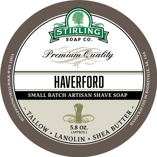 Stirling Soap Co. Haverford Shaving Collection Shaving Set Pasteur Pharmacy Shaving Soap 5.8oz