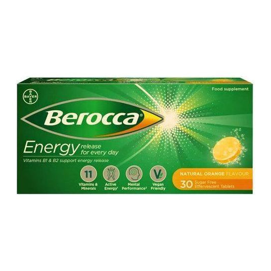 Berocca Energy Natural Orange Supplement Sugar Free Effervescent Tablets 15 Ct Energy Supplement Pasteur Pharmacy