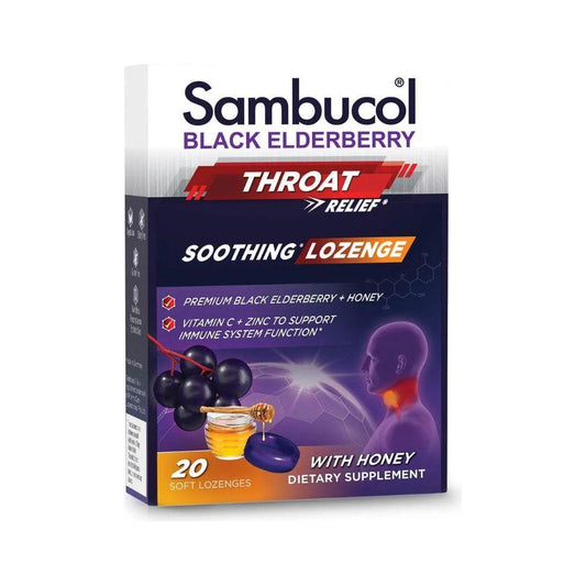 Nature's Way Sambucol Black Elderberry Pastilles With Honey 20ct Dietary Supplements Pasteur Pharmacy