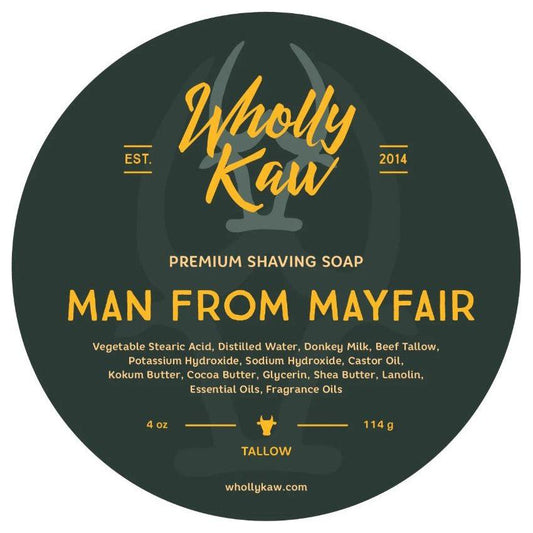 Wholly Kaw Man from Mayfair Shaving Collection Shaving Set Pasteur Pharmacy Tallow Shaving Soap 4 oz