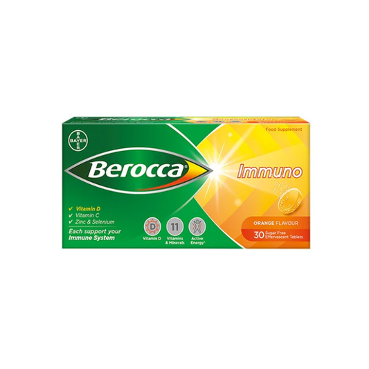 Berocca Immuno – Energy And Immune Support 30 tablets Vitamins & Supplements Pasteur Pharmacy