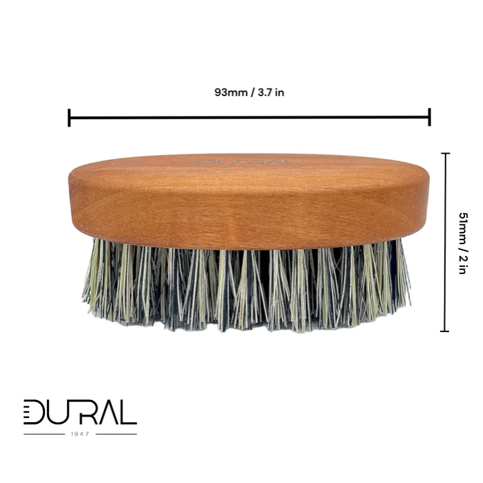 Dural Beard Brush Grey Tampico Fibre Pear Wood Beard Brush Pasteur Pharmacy