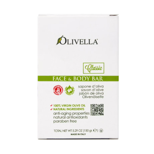 Olivella Virgin Olive Oil Face And Body Bar Soap, Verbena 5.29 Oz Bar Soap Pasteur Pharmacy