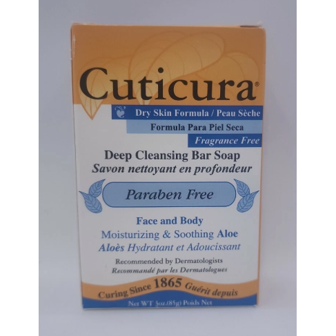 Cuticura Soap Dry Medicated Bar 3oz Bar Soap Pasteur Pharmacy