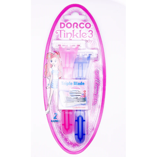 Dorco Tinkle3 Women Body Razors- 2 Razors Per Pack, Triple Blade Razors & Razor Blades Pasteur Pharmacy