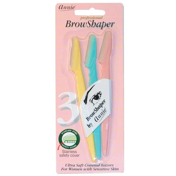 Annie 3pcs Eyebrow Shaper Razors & Razor Blades Pasteur Pharmacy