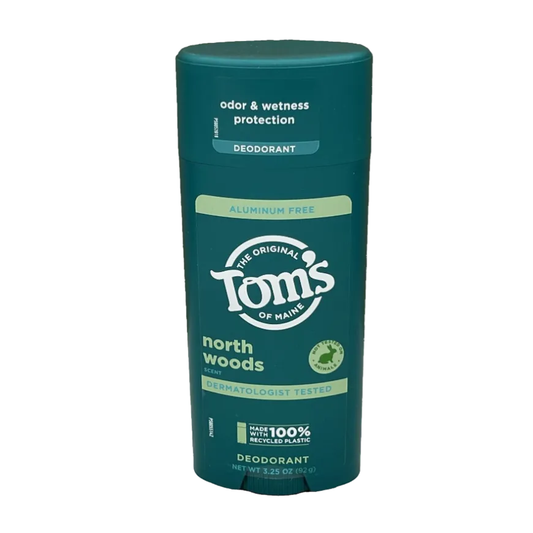 Tom's of Maine Deodorant, North Woods Scent, Aluminum Free 3.25 Oz Deodorant Pasteur Pharmacy