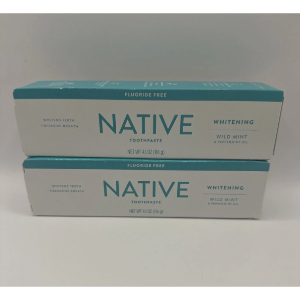 Native Whitening Wild Mint & Peppermint Oil Fluoride Free Natural Toothpaste - 4.1oz Toothpaste Pasteur Pharmacy