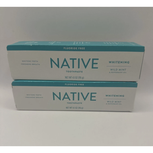 Native Whitening Wild Mint & Peppermint Oil Fluoride Free Natural Toothpaste - 4.1oz Toothpaste Pasteur Pharmacy