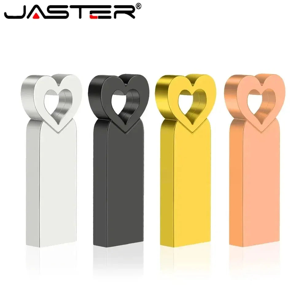 Capacity: 32GB, Color: Gold - Mini Metal Heart Shaped USB Flash Drive 64GB Black Portable Pen Drive 32GB High Speed Memory Stick 16GB Waterproof USB Stick