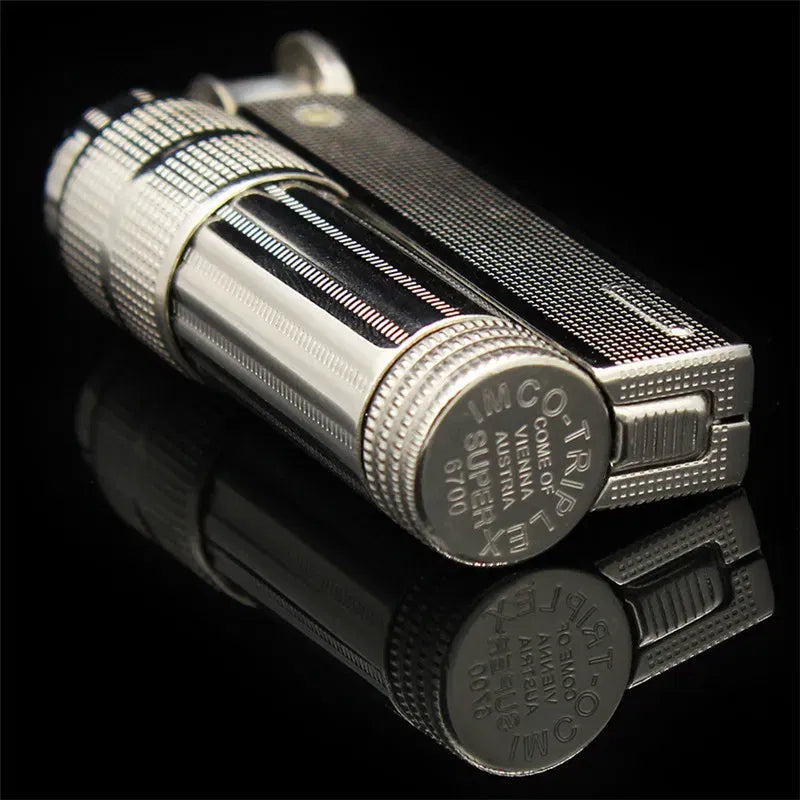 Color: Pink - Original IMCO Lighter Old Gasoline Flint Lighter Windproof Stainless Steel Cigarette Petrol Oil Lighter Inflated Gadgets Man