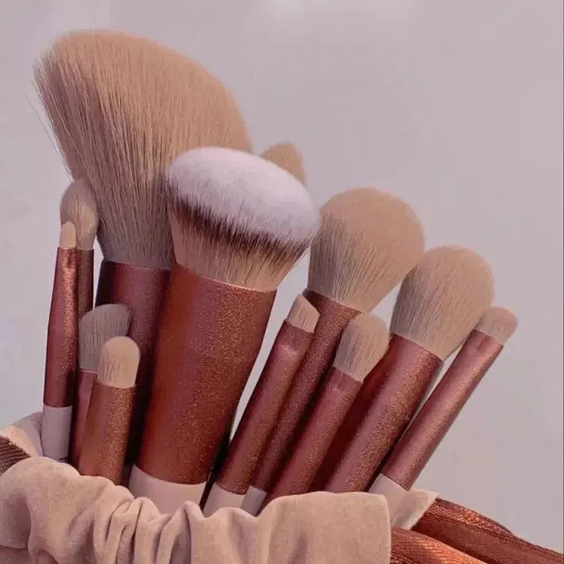 Color: multi, Ships From: CHINA - 13 PCS Makeup Brushes Set Eye Shadow Foundation Women Cosmetic Brush Eyeshadow Blush Beauty Soft Make Up Tools Bag
