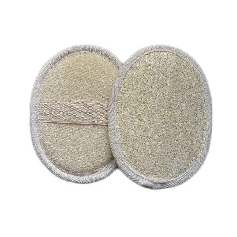 Color: black - Natural Loofah Sponge Bath Shower Rub Bath Shower Wash Body Pot Sponge Scrubber Durable Healthy Massage Brush