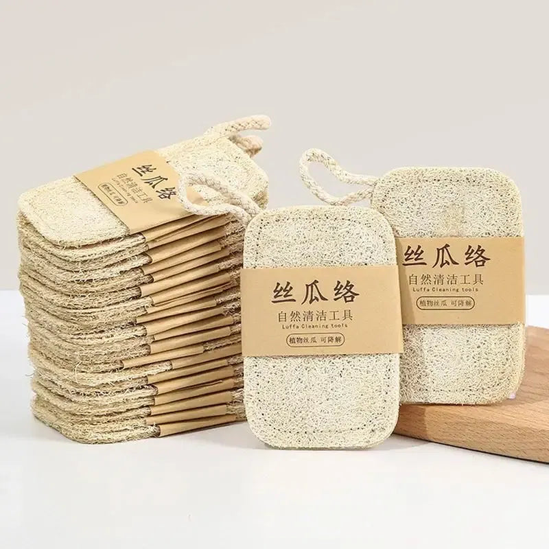 Color: Red, Ships From: United States - Natural Luffa Dish Washing Cloth Sponge Loofah Scrub Pad Dish Pot Easy To Clean Scrubber Sponge Kitchen Clean Brushes Pad