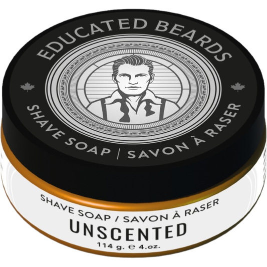 Educated Beards Unscented Shave Soap 4 oz Shave Soap Pasteur Pharmacy