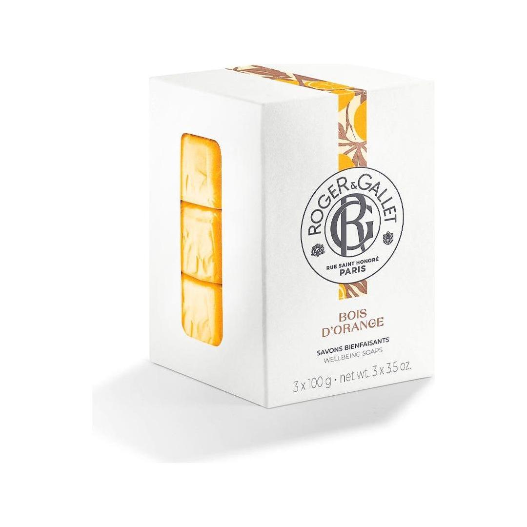 Roger & Gallet Bois d'Orange (Orange Wood) Wellbeing Soaps Box of 3x3.5 oz Soap Pasteur Pharmacy