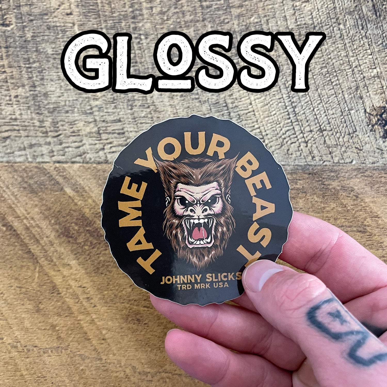 Johnny Slicks Tame Your Beast Slicker Johnny Slicks Black Small (3") Glossy