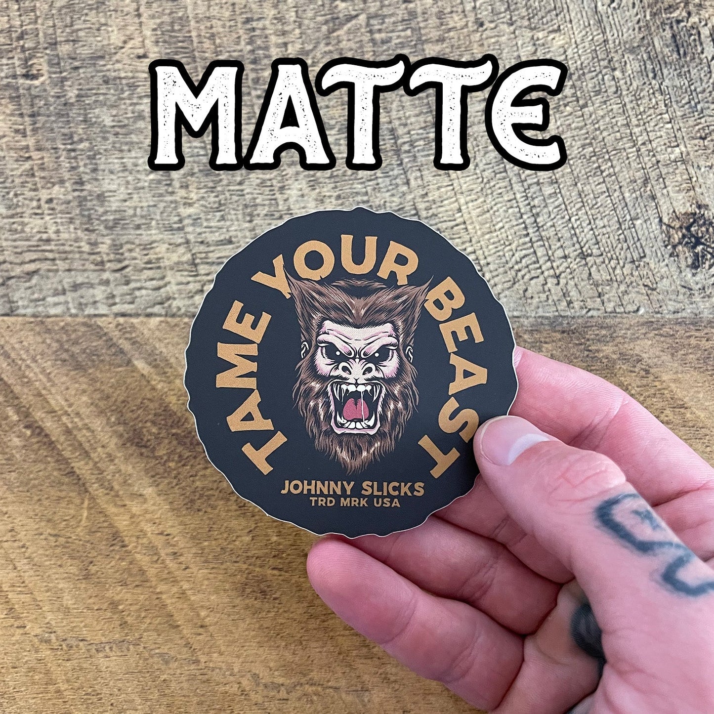 Johnny Slicks Tame Your Beast Slicker Johnny Slicks Black Small (3") Matte