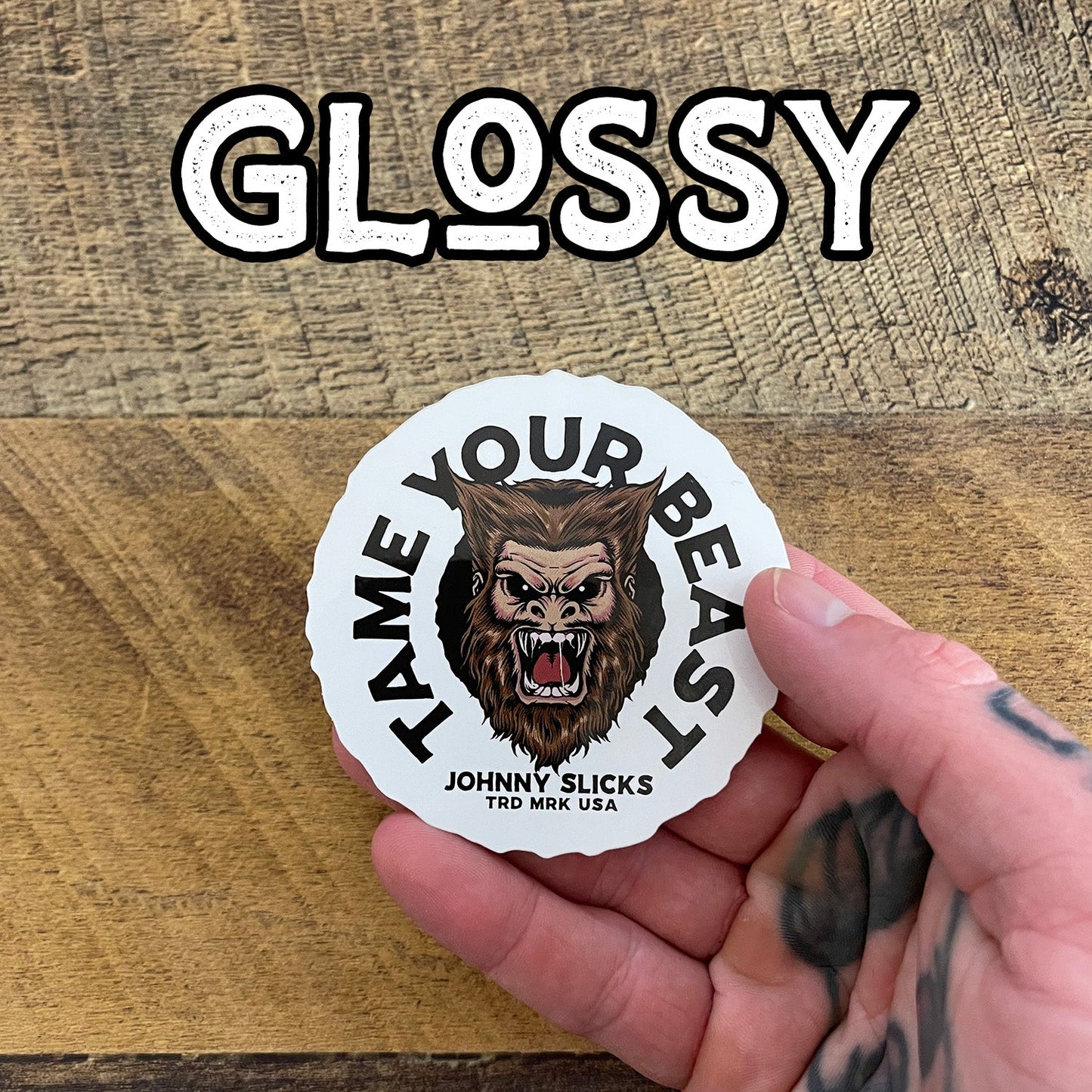 Johnny Slicks Tame Your Beast Slicker Johnny Slicks White Small (3") Glossy
