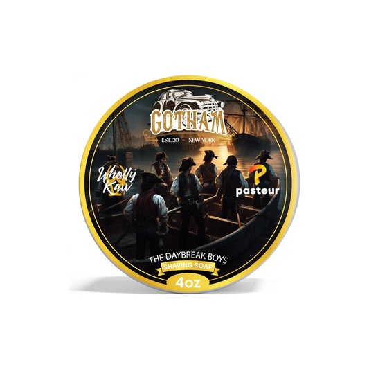 Gotham x Wholly Kaw x Pasteur - The Daybreak Boys Collection Shaving Set Pasteur Pharmacy Tallow Siero Shaving Soap 4 oz