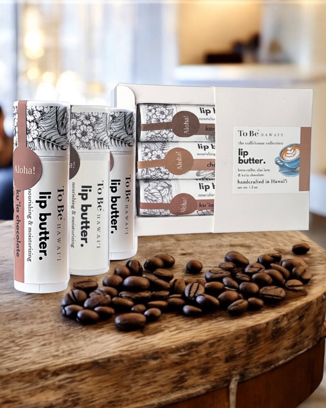 To Be Hawai'i The Coffeehouse Trio Lip Butter Gift Set Skin Care To Be Hawai'i