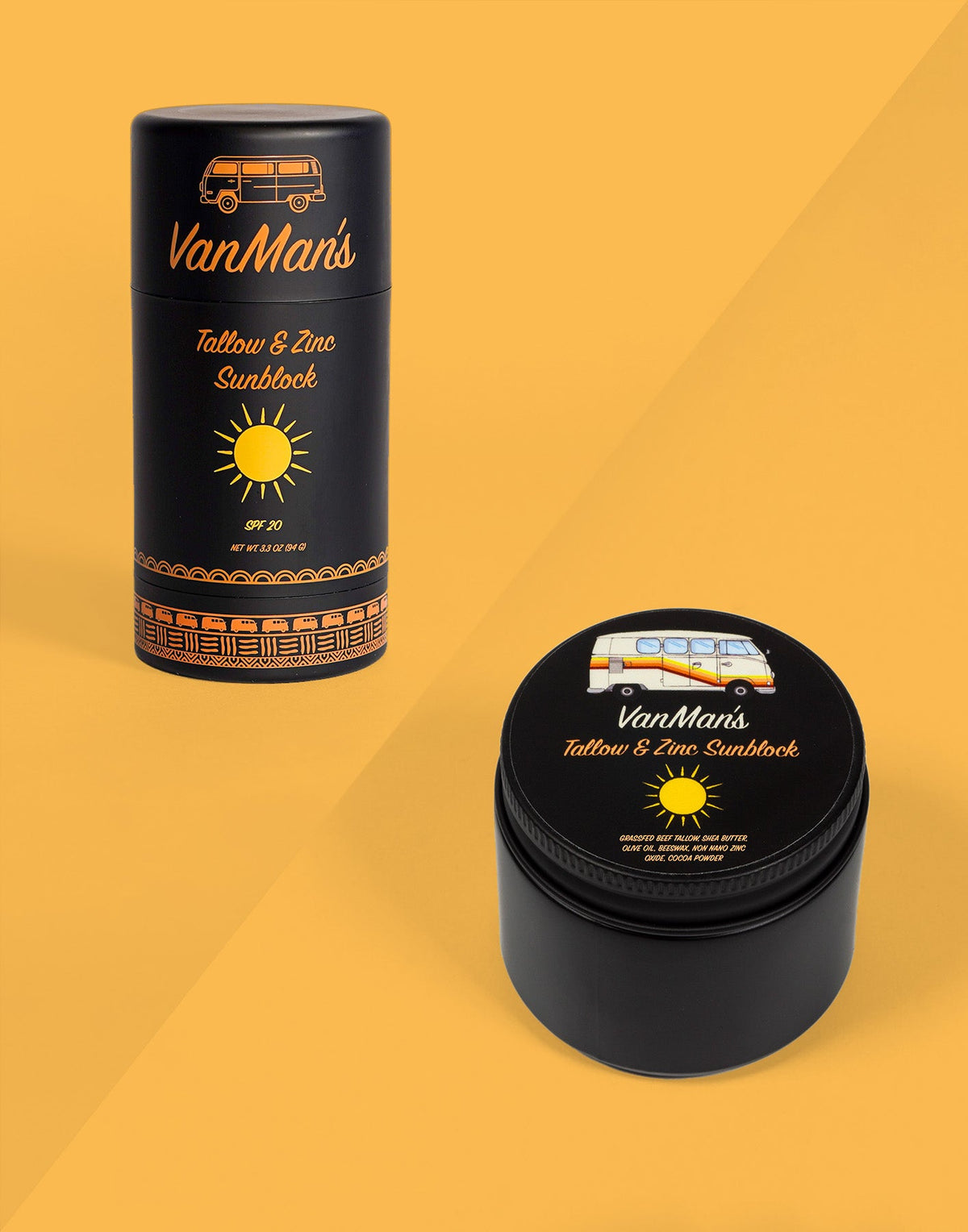 VanMan’s Tallow & Zinc SunBlock - 2 oz
