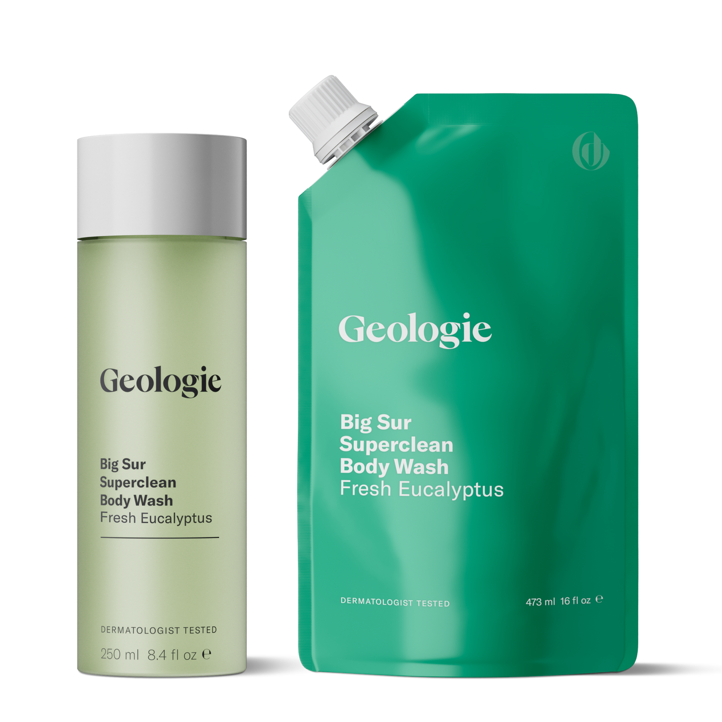 Geologie Superclean Body Wash Body Care Geologie Bottle + Refill Pouch Big Sur 2-Pack
