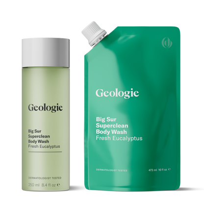 Geologie Superclean Body Wash Body Care Geologie Bottle + Refill Pouch Big Sur 2-Pack