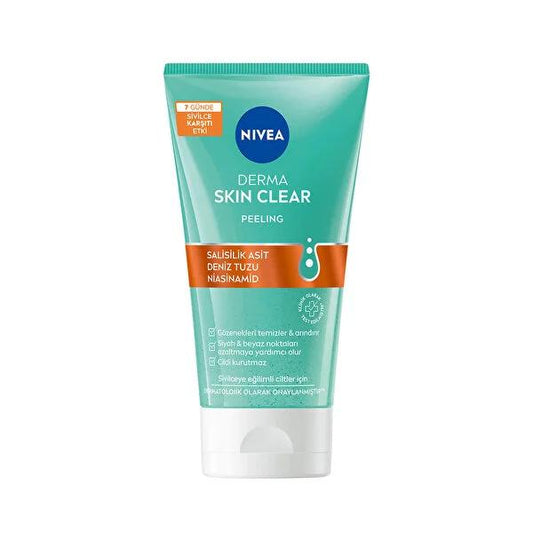 Nivea Derma Skin Clear Anti-Acne Exfoliating Face Wash with Salicylic Asit (BHA) and Niasinamid - 5.07 fl oz