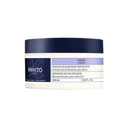 Mascarilla capilar Phyto Purple - Neutraliza tonos amarillentos, cuidado natural para cabellos rubios, grises y blancos