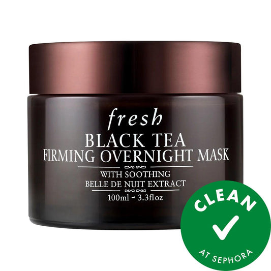 Masque de nuit raffermissant au thé noir Fresh - Soin anti-âge intensément hydratant pour une peau plus ferme