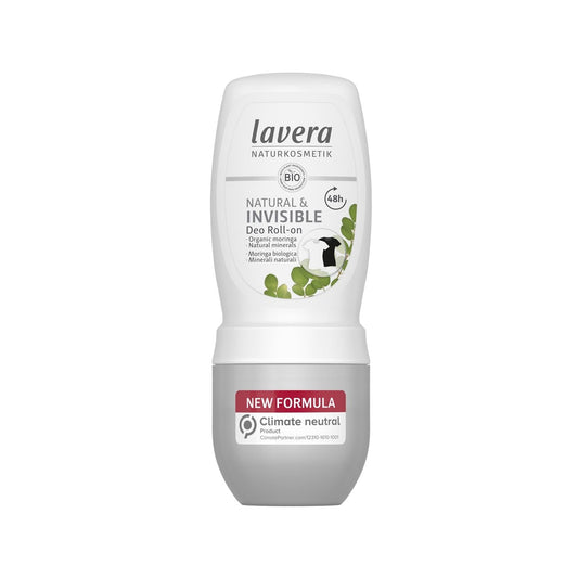 Déodorant bille Lavera Natural & Invisible - Sans produits chimiques, ingrédients naturels, 50 ml