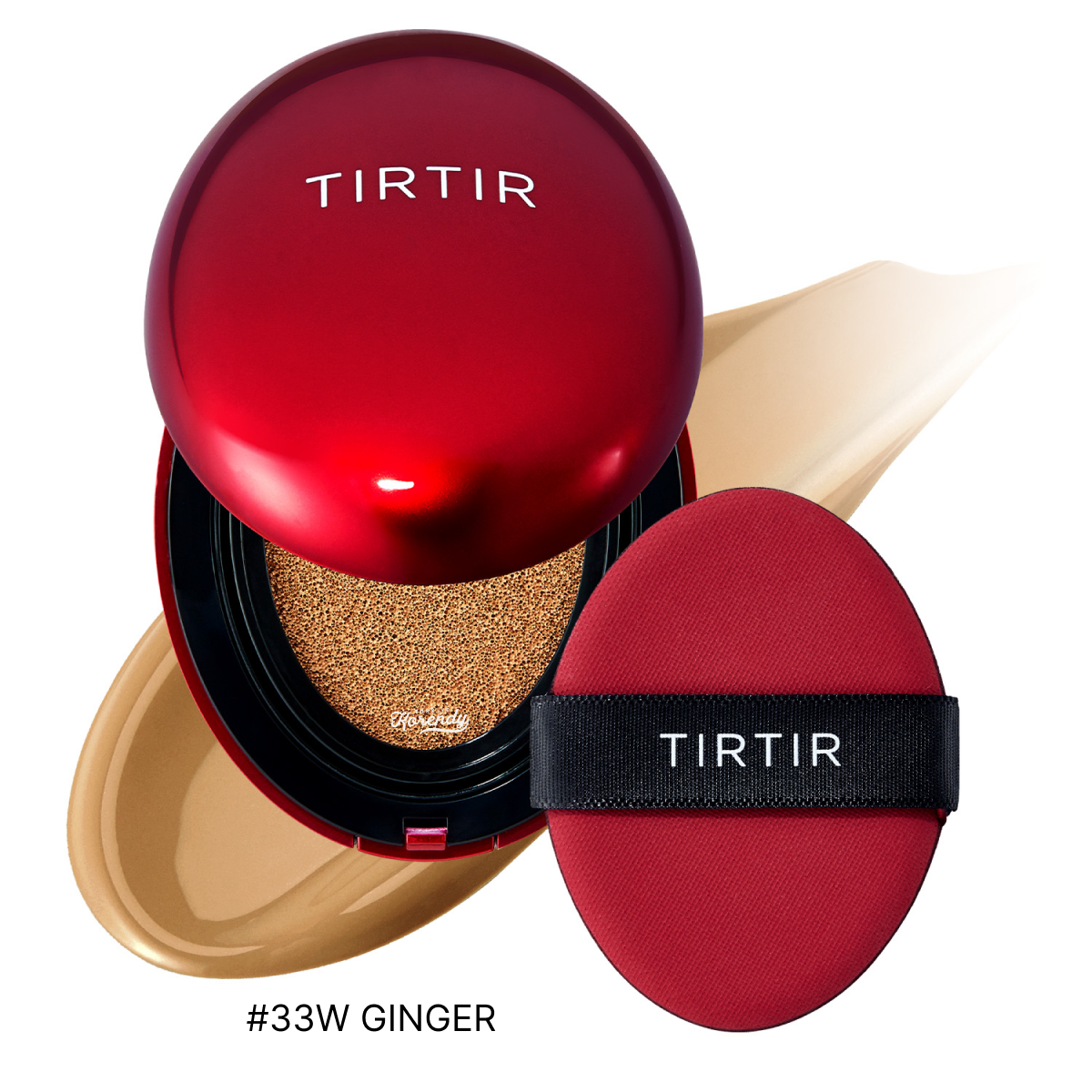 TIRTIR Mask Fit RED Cushion Fond de teint satiné longue tenue 18g 33W Ginger