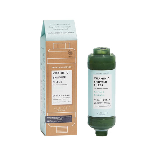 Voesh New York Vitamin C Shower Filter - Okyanus Scent, Chlorine Neutralizing, Shower Water Filter for Healthier Skin & Hair