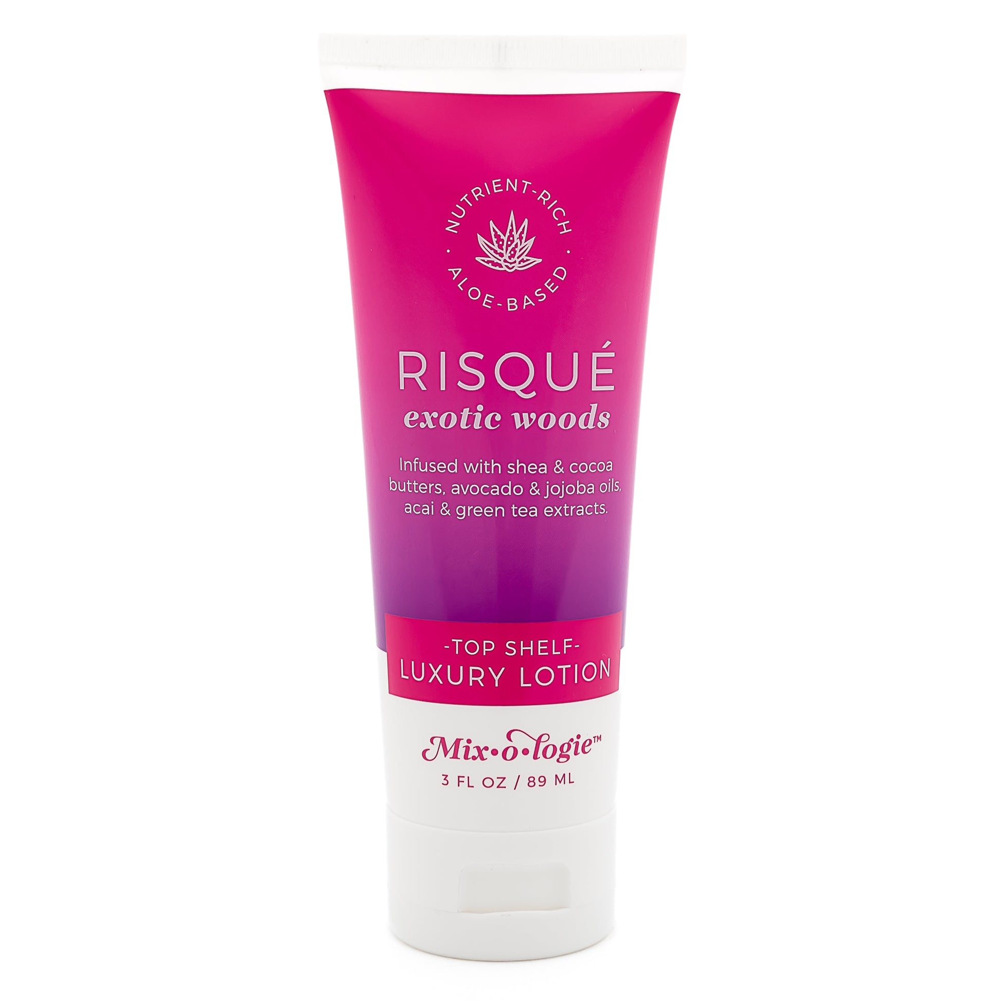 Risqué (exotic woods) | Top Shelf Luxury Lotion (3 Fl. Oz) Women's Lotion MIXOLOGIE