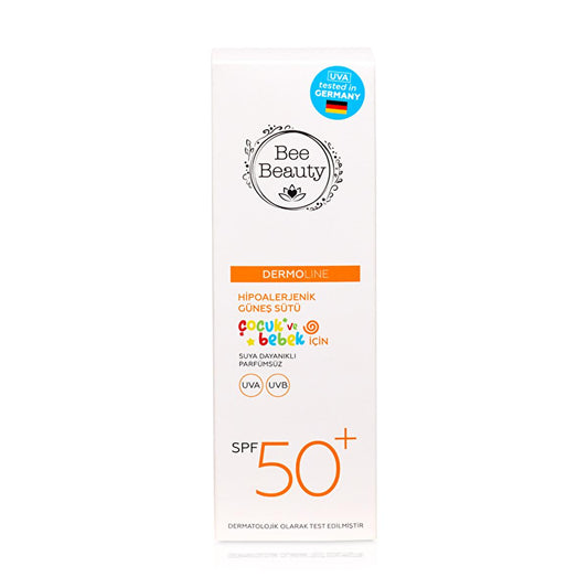 Bee Beauty Hypoallergenic Sunscreen Lotion for Children & Babies - SPF 50+, 3.38 fl oz
