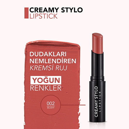 Labial Flormar Creamy Stylo Blushy: hidratante, de alta pigmentación y acabado semibrillante para un color cómodo durante todo el día