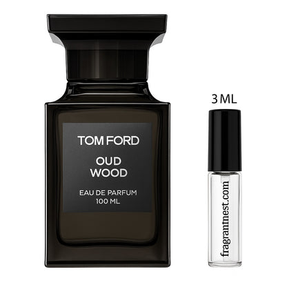 Tom Ford Oud Wood Eau De Parfum Travel Spray | Sample Fragrant Nest 3mL Glass Spray (45 Sprays)